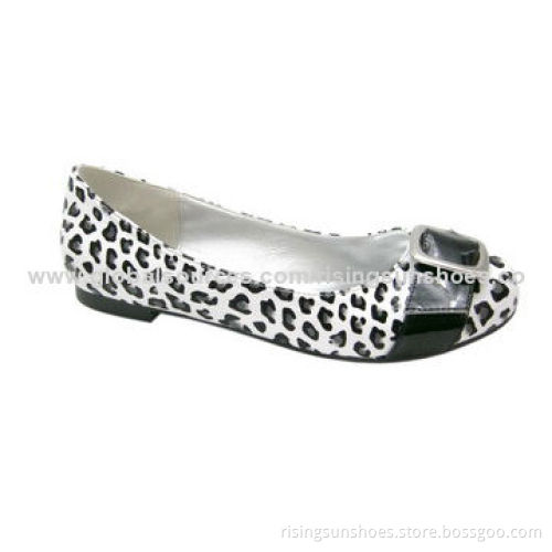 Women's Shoes, Flat Casual Style, Leopard PU Upper, Metal Buckle Decorated, Various Colors/Designs